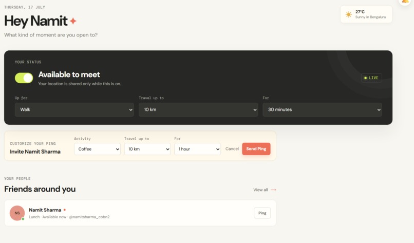 Ping AI – An AI Social Coordination Agent – screenshot 8