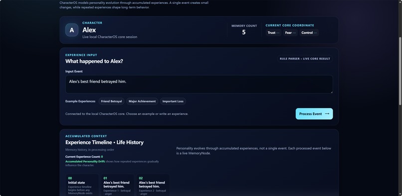 CharacterOS: AI Beings That Evolve – screenshot 2