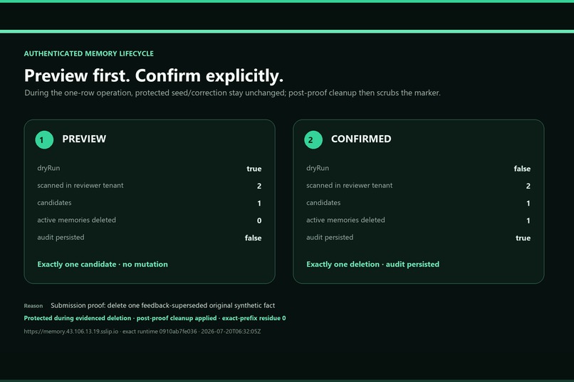 Archon MemoryAgent: a memory that audits itself – screenshot 1