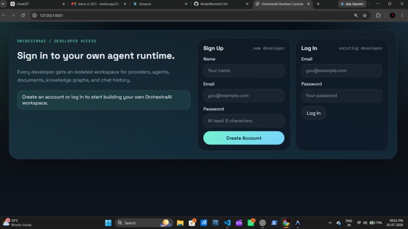 CAF (Cloud AI-Agentic FrameWork)  – screenshot 1