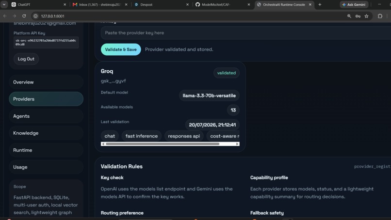 CAF (Cloud AI-Agentic FrameWork)  – screenshot 2