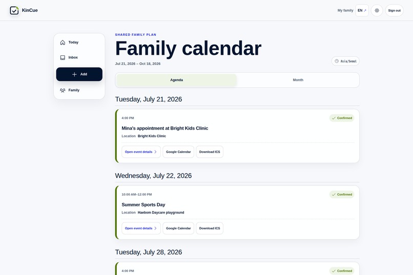 KinCue – screenshot 1