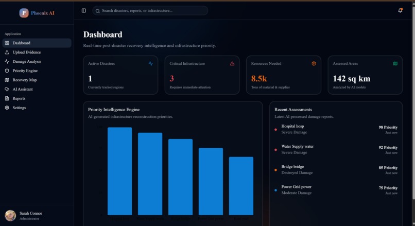 Phoenix AI-AI-Powered Post-Disaster Recovery Intelligence – screenshot 2
