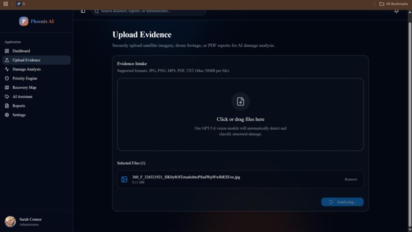 Phoenix AI-AI-Powered Post-Disaster Recovery Intelligence – screenshot 3
