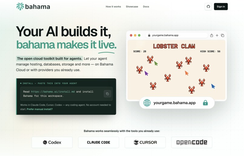 Bahama: The Cloud Toolkit for Agents – screenshot 1