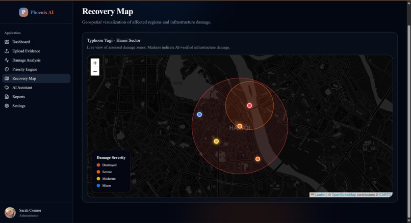 Phoenix AI-AI-Powered Post-Disaster Recovery Intelligence – screenshot 6