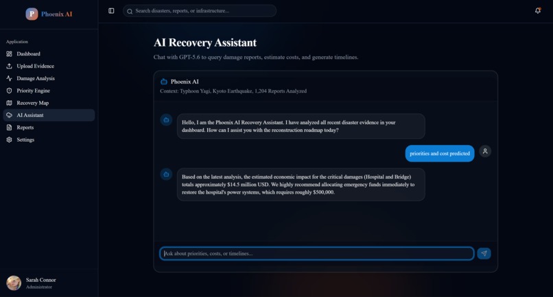 Phoenix AI-AI-Powered Post-Disaster Recovery Intelligence – screenshot 7