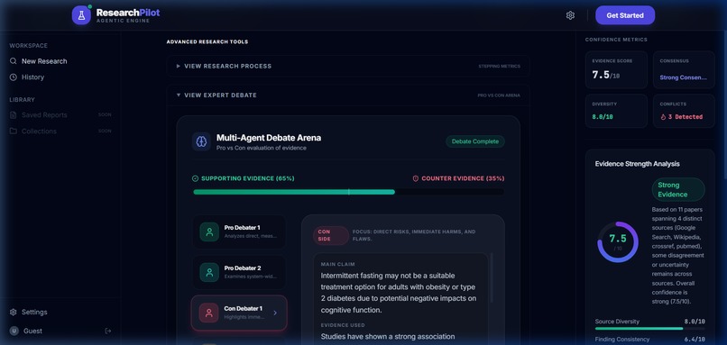 ResearchPilot: Multi-Agent Research Intelligence – screenshot 3