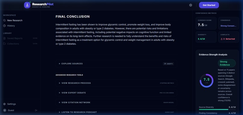 ResearchPilot: Multi-Agent Research Intelligence – screenshot 5