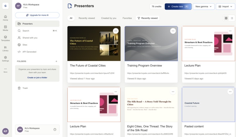 Presenter – screenshot 2