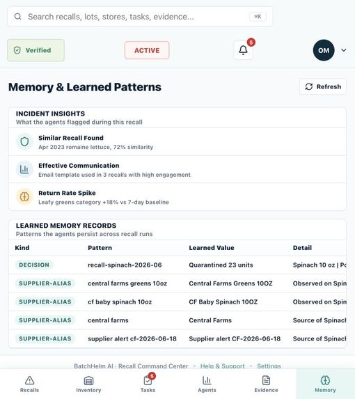 BatchHelm AI — Recall Command Center – screenshot 5