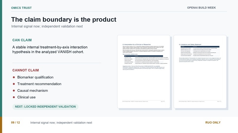 OmicsTrust: Evidence Before Interpretation – screenshot 9