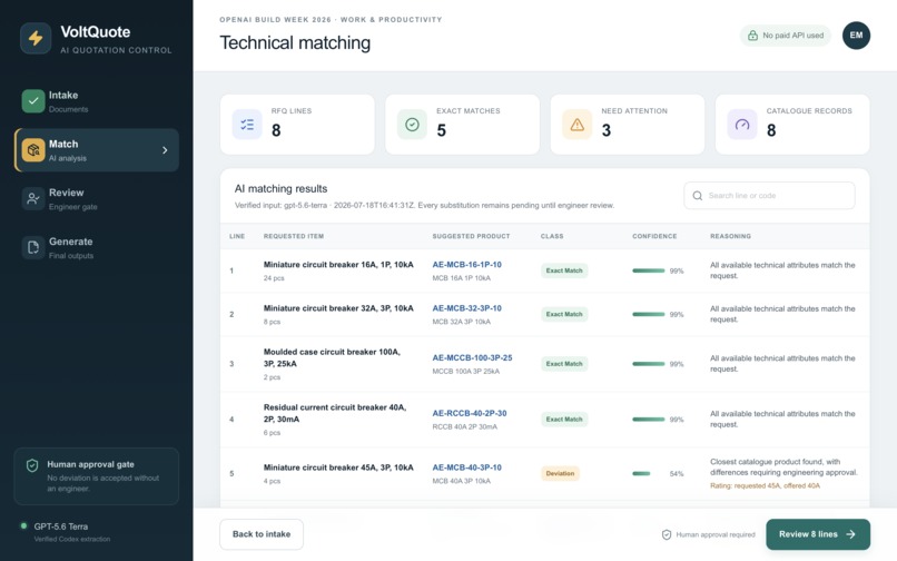 VoltQuote AI — Electrical Quotation Autopilot – screenshot 2