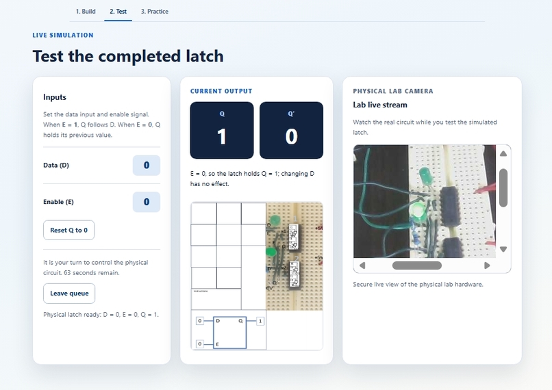 AI-Assisted Real-Time D-Latch Remote Lab – screenshot 12
