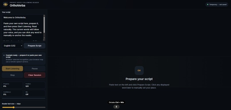 OrthoVerba – screenshot 1