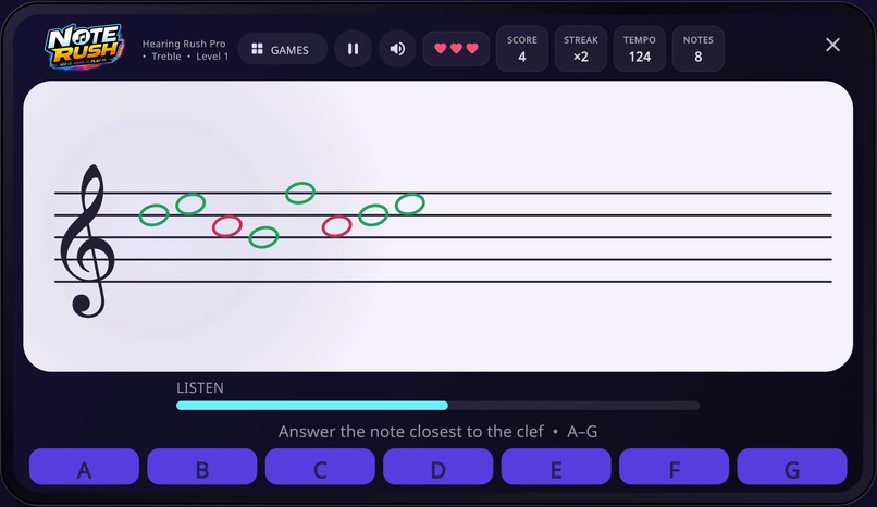 Note Rush — See It. Hear It. Play It. – screenshot 12