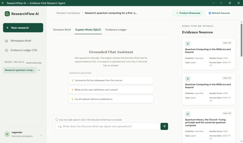 ResearchFlow AI – screenshot 2
