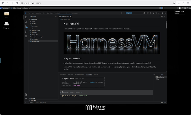 HarnessVM – screenshot 1