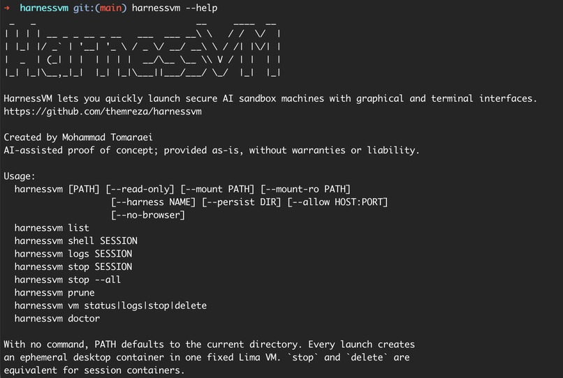 HarnessVM – screenshot 3