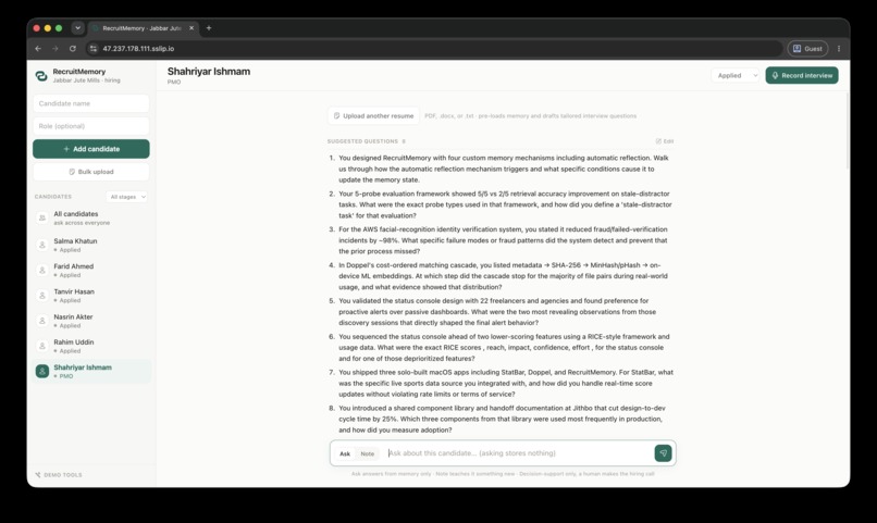 RecruitMemory – screenshot 7