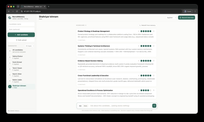 RecruitMemory – screenshot 8