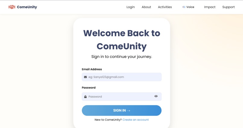 ComeUnity – screenshot 1