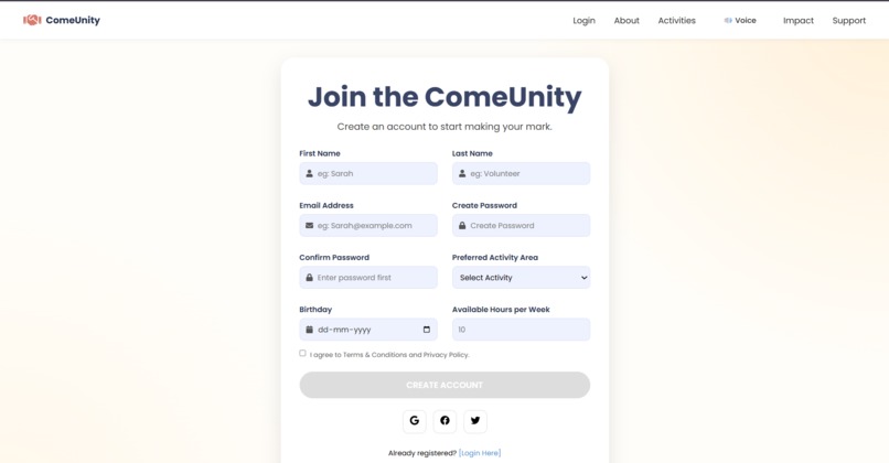 ComeUnity – screenshot 2