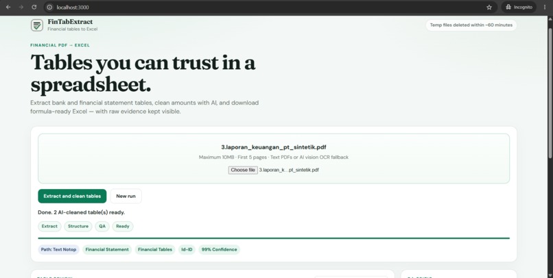 FinTabExtract – screenshot 2