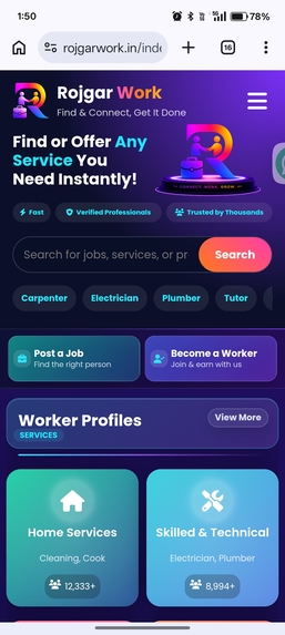RojgarWork | India's Connected Opportunity Platform – screenshot 5