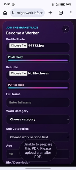 RojgarWork | India's Connected Opportunity Platform – screenshot 13