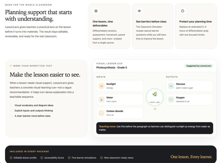 LessonLens – screenshot 2