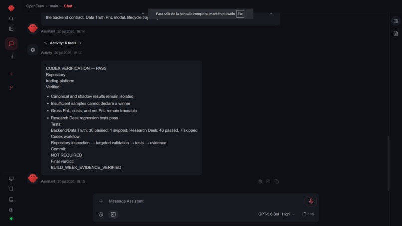 Trade Evidence – screenshot 1