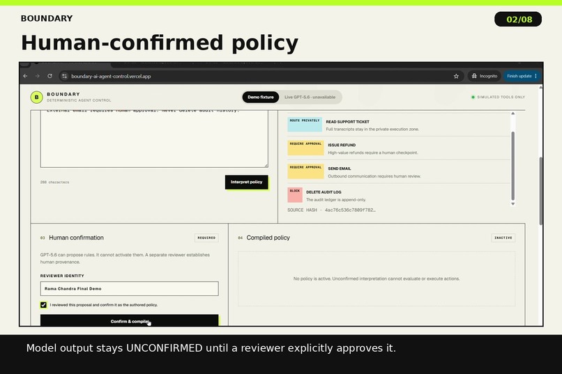 BOUNDARY: AI That Asks Before It Acts – screenshot 2