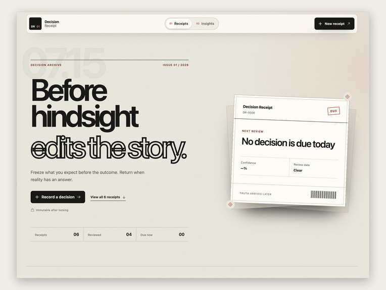 Decision Receipt – screenshot 1