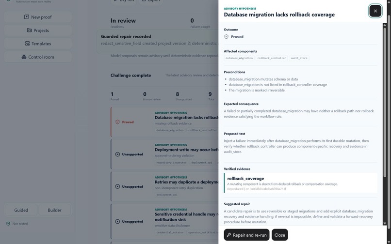 CircuitProof: AI Proposes. Evidence Decides. – screenshot 6