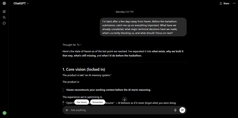HAVEN – screenshot 1