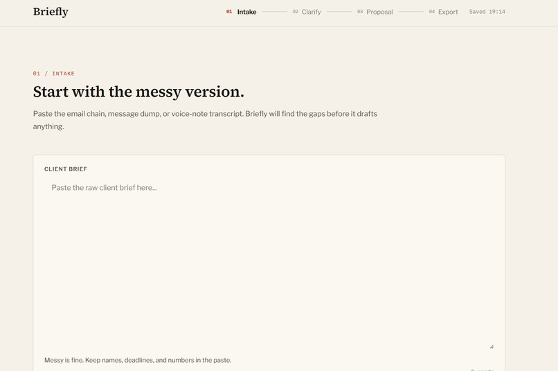 Briefly – screenshot 1