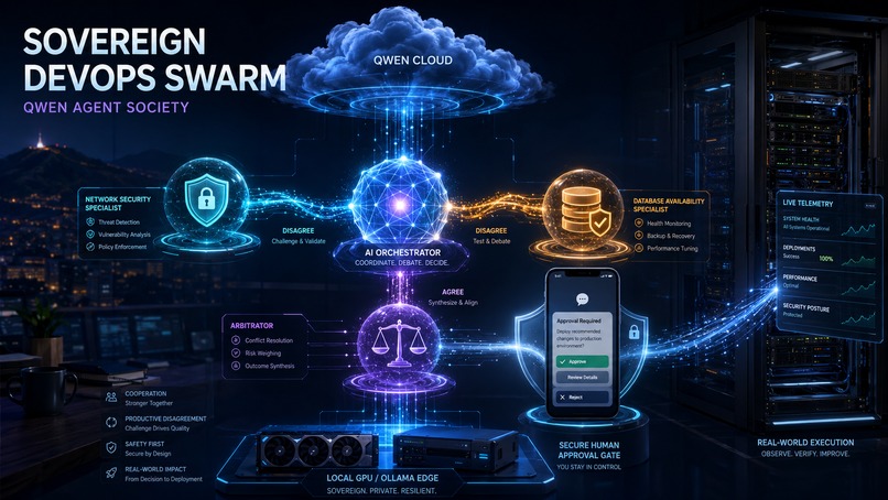 Sovereign DevOps Swarm: Qwen Agent Society – screenshot 1