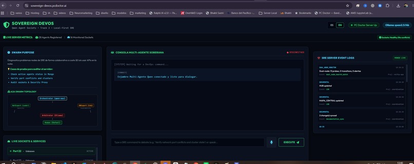 Sovereign DevOps Swarm: Qwen Agent Society – screenshot 2