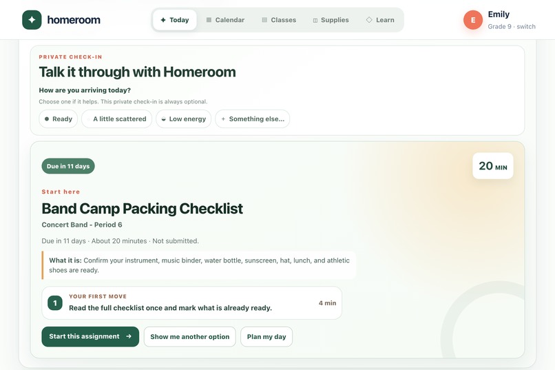 Homeroom – screenshot 2