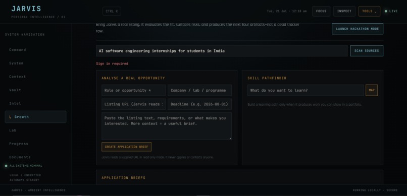 JARVIS — The Adaptive Student Operating System – screenshot 2