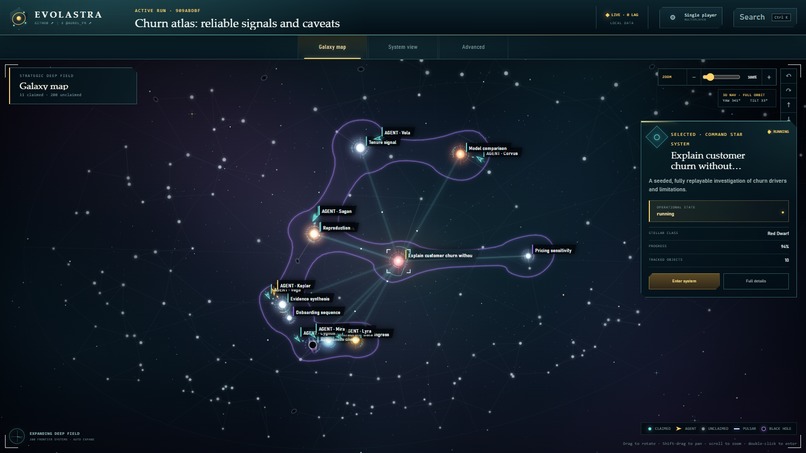 EvolAstra - Codex Agents visualized in a Space RTS – screenshot 3