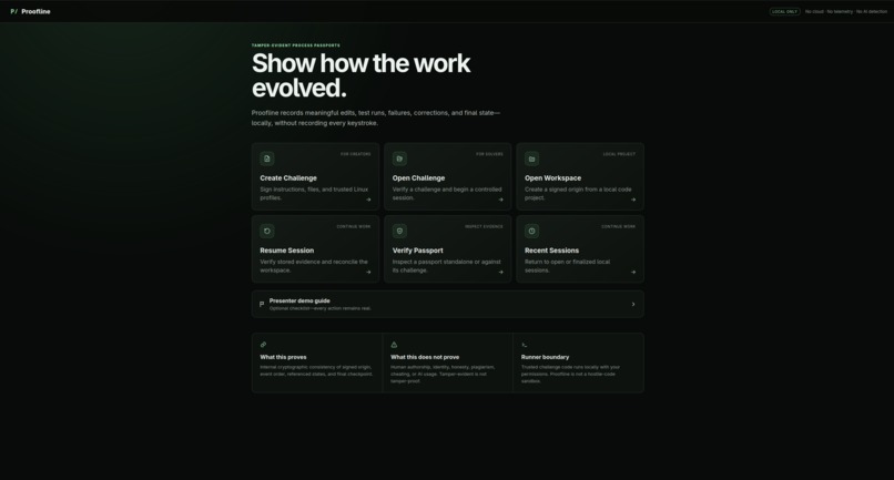 Proofline – screenshot 1