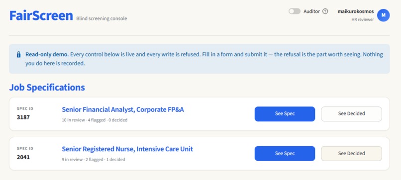 FairScreen Demo for Qwen Cloud Hackathon – screenshot 2