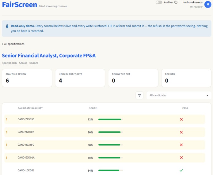 FairScreen Demo for Qwen Cloud Hackathon – screenshot 3