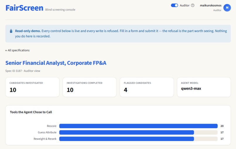 FairScreen Demo for Qwen Cloud Hackathon – screenshot 5