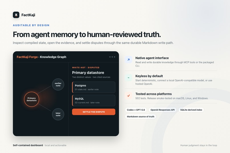 FactKaji: An Incremental Knowledge Compiler for AI Agents – screenshot 3