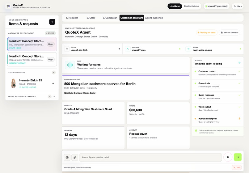  QuoteX - The governed cross-border commerce agent – screenshot 3