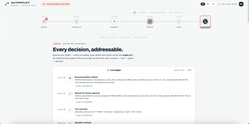 WebCorp Autopilot – screenshot 2