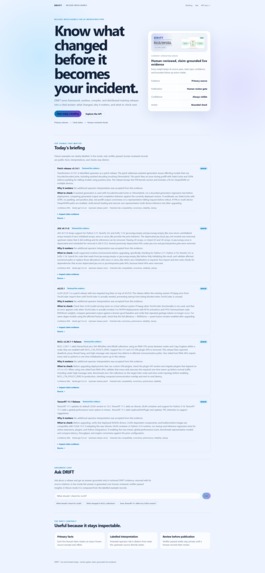 DRIFT — Release Intelligence for GPU & AI Infrastructure – screenshot 6